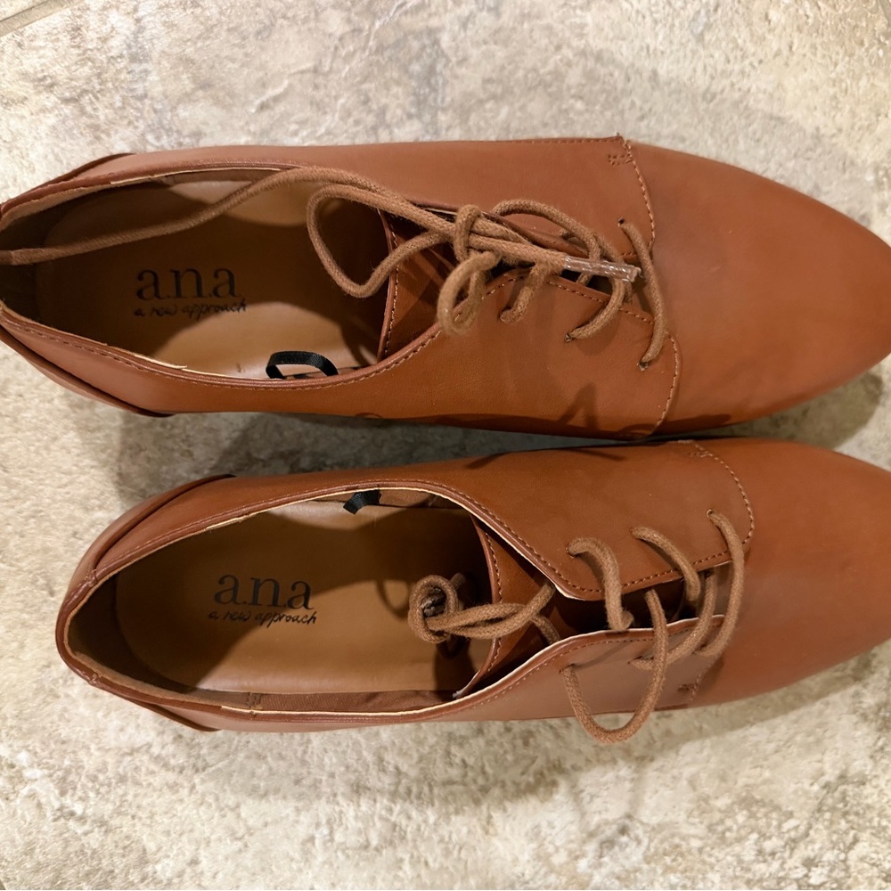 a.n.a Men's Tan Oxford Shoes